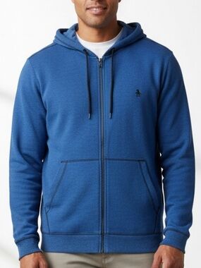 Original Penguin Men's Royal Blue Full-Zip lighter weight Hoodie